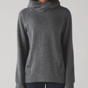 Lululemon Women's Gray Pullover Hooded Active Run Yoga Gym Sweatshirt Size 4